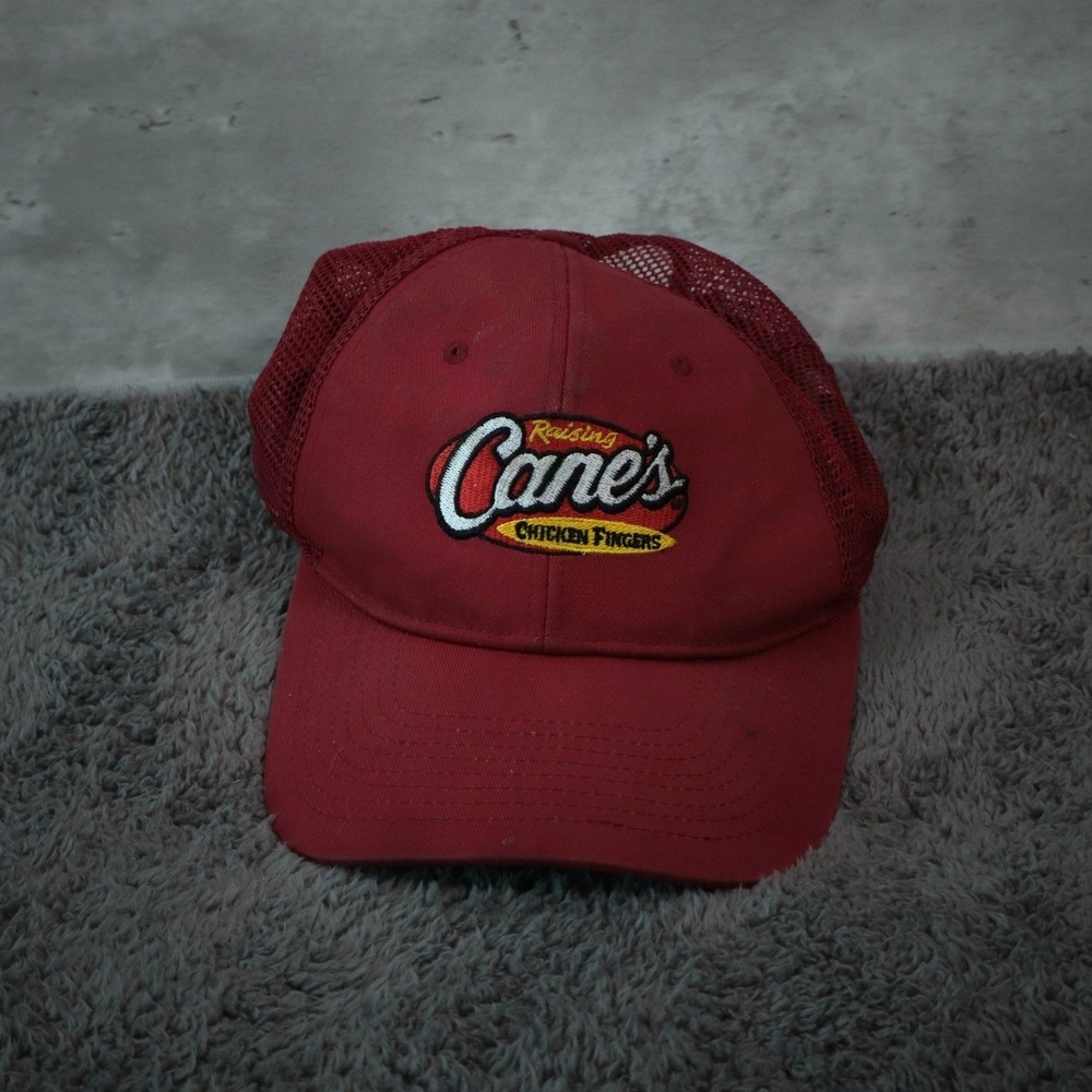 Raising Cane's Trucker Hat OS Maroon Mesh Snapback Chicken Fingers Merch
